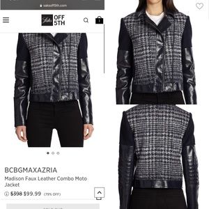 BCBGMAXAZRIA Madison Faux Leather Moto Jacket